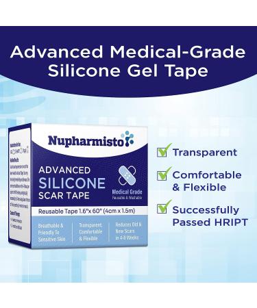 Silicone Scar Sheets - Treating Keloid, C-Section, Tummy Tuck - Surgical Gel Patch Bandage - Transparent Reusable Breathable - Buy Online on GoSupps.com
