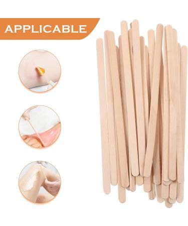 Nolitoy 100 Pcs Wax Stick Applicators - Wooden Spatula for Body Legs Face & Eyebrow Hair Removal - Buy Online on GoSupps.com