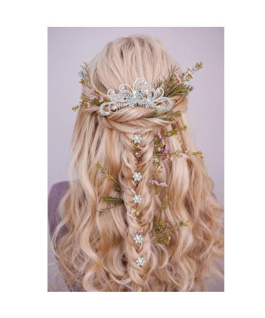 Wedding Hair Comb Set - 24 Piece Faux Pearl Crystal Accessories for Bride & Bridesmaid - Buy Online on GoSupps.com