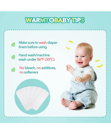 6 Pack Reusable Cloth Diapers Inserts for Baby - Absorbent Washable Liners Pocket Diapers - WARMTOBABY - Buy Online on GoSupps.com