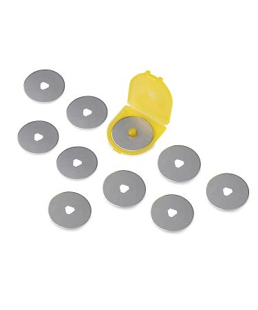 OLFA RB45-10 45mm Rotary Cutter Replacement Blades - Pack of 10 Tungsten Steel Blades for Quilting, Sewing, Crafts - Fits Most 45mm Cutters - Buy Online on GoSupps.com