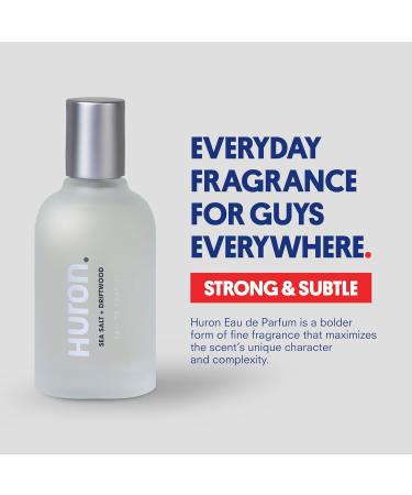 Huron Eau de Parfum - Everyday Fragrance for Men - Clean Aromatic Notes of Mandarin Cardamom Blue Sage Lavender & Ocean Air - Long Lasting Men's Cologne - Safe Clean Ingredients - 1.7 Fl. Oz. Sea Salt + Driftwood - Buy Online on GoSupps.com