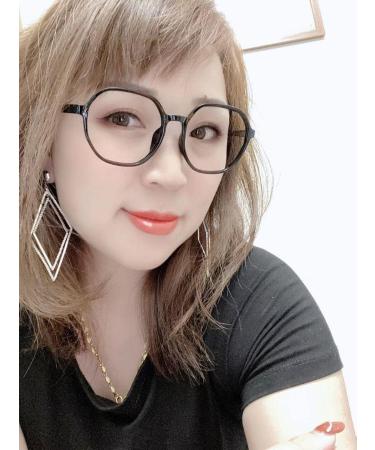 Large Computer Readers - Polygon Anti-Glare Blue Light Blocking Glasses +0.00 Clear-Black | Shop Now for International Shipping - Buy Online on GoSupps.com