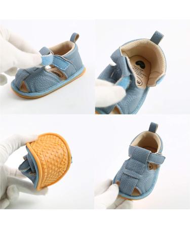RVROVIC Baby Sandals Soft Sole Summer Shoes 0-6 Months - Denim Blue - Buy Online on GoSupps.com