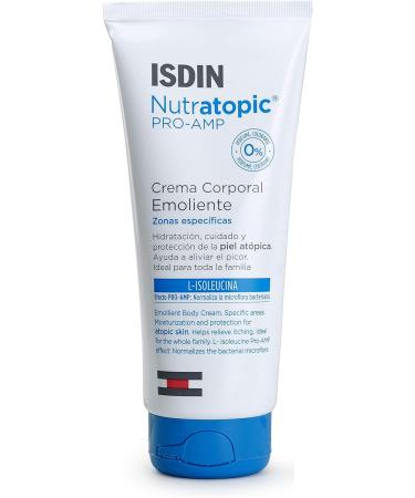 ISDIN Nutratopic PRO-AMP Emollient body cream (200 ml) | Moisturization and protection for atopic skin - Buy Online on GoSupps.com