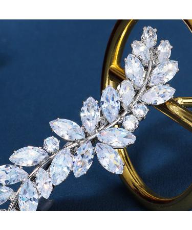 Chargances Crystal Hair Barrette | Sparkly Zircon Rhinestone Hair Clip | French Design Bridal Hair Accessory - Buy Online on GoSupps.com