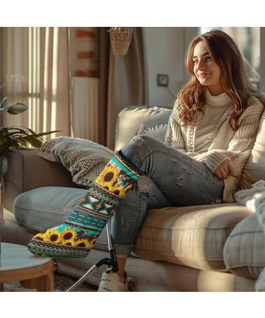 LEDBack Aztec Leg Cast Cover | Sunflower Foot Protector - Plus Size Soft Cast Socks for Women & Men (Size L - Buy Online on GoSupps.com