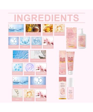 Linjinx Cherry Blossom Trio Set Body Wash Cream Perfume 3pcs Hydrating Formula Soft Skin Refreshing Light Scent One Size Pink - Buy Online on GoSupps.com