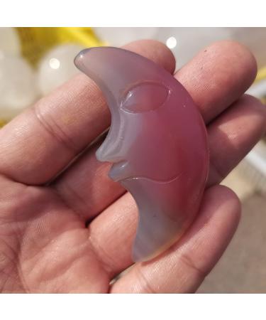 Crystal Rough Specimen Healed Natural Agate Geode Moon Shaped Crystal Cluster Half Moon Agate Geode Carved Crystal Stones Reiki Natural Stones and Minerals As a Gift (Size : 1pcs) - Buy Online on GoSupps.com