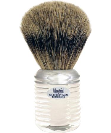 Hans Baier Exclusive XXL shaving brush acrylic clear - size 6 silver tip