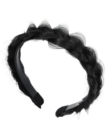 hgnxa Fishbone Braid Headband Anti-slip Tooth Braid Headband Hair Accessories for Women Retro Hairband Jewelry Girls Natural color