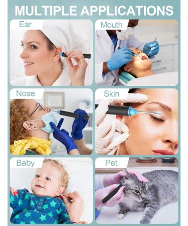 Buy 3.5mm WiFi Wireless Digital Otoscope - 21 Piece Set 1920p HD Ear Endoscope with 6 LED Lights for Kids Adults & Pets - iOS/Android Compatible - Blue - Buy Online on GoSupps.com