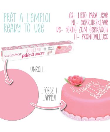 Buy Scrapcooking Pink Fondant 36cm - Black 430g Cake Decoration for Birthdays & Parties - Ideal for Baking - Buy Online on GoSupps.com