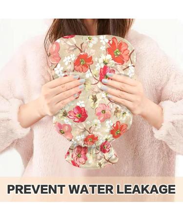 Flower Hot Water Bottle with Cover - 1L BPA Free Small Hot Water Bag for Pain Relief & Hot/Cold Compress - Buy Online on GoSupps.com