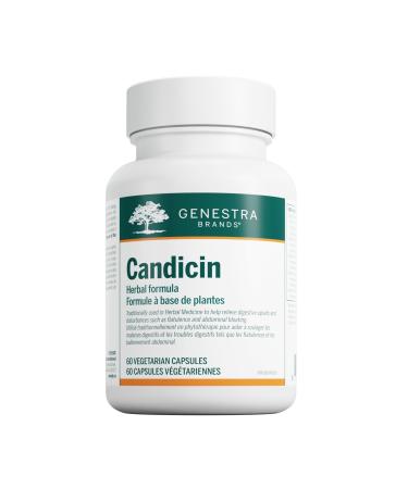 Genestra Brands - Candicin - with Essential Oils from Ginger and Wormwood to Relieve Digestive Upsets - 60 Vegetable Capsules
