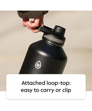 ThermoFlask Bottle with Chug Lid & Straw Lid Insulated Stainless Steel Water Bottle with Leak-Proof Lids - Cobalt - 40 Oz - Buy Online on GoSupps.com