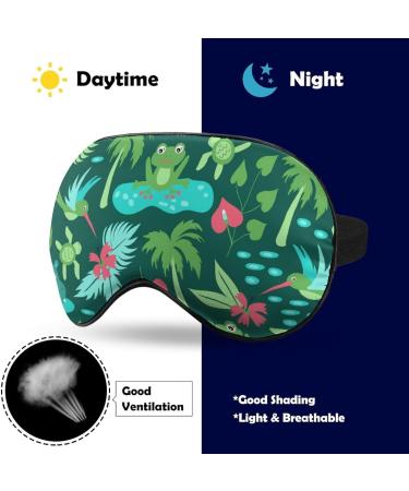Tropical Jungle Sleep Mask - Adjustable Eye Cover for Sleeping, Blocks Light - Men and Women - Buy Online on GoSupps.com