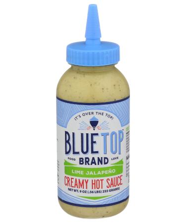 Blue Top Brand Lime Jalapeno Creamy Hot Sauce, 9 Ounce Bottle (Pack of 1)