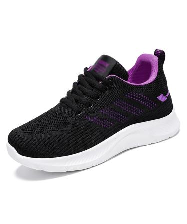 DHAEY Women's Orthopedic Sneakers Arch Support Plantar Fasciitis Air Cushion Walking Shoes Orthopedic Diabetic Walking Shoes Fashion Sneaker 8.5 Purple