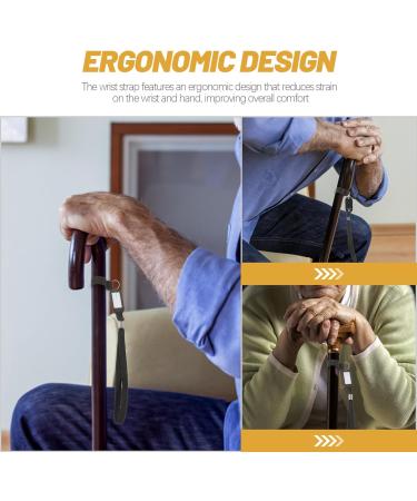 COHEALI Walking Stick Wrist Strap Cane Wrist Strap 4Pcs Walking Stick Hand Wrist Strap Lanyards Anti-lost Phone Walking Pole Straps Stylish Wrist Straps for Walking Sticks and Canes Black 28x2cm - Buy Online on GoSupps.com