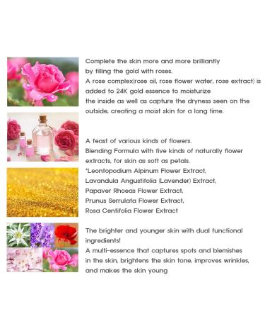 Buy Dabo Rose Gold Flora 24K Gold Essence 130ml - Luxury Skincare for Radiant Glow | International Shipping Available - Buy Online on GoSupps.com