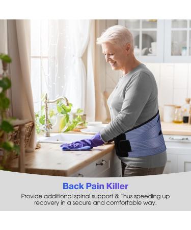 NEENCA Back Support Brace Adjustable Lumbar Support for Pain Relief of Back/Lumbar/Waist Waist Wrap with Spring Stabilizers for Injury Herniated Disc Sciatica Scoliosis and more - FSA/HSA APPROVED Black-blue Large - Buy Online on GoSupps.com