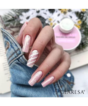  CLARESA Claresa Medium-High Density Tissotropic Builder Gel Self-Levelling Easily Staplable Sticks Perfectly to the Nail Easy to Read Soft and Easy Milky Pink 45g - Buy Online on GoSupps.com