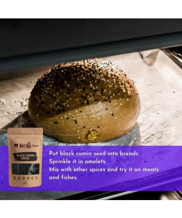 Berrilys Organic Black Cumin Seeds 450g - Raw Non-GMO Nigella Sativa Kalonji - Premium Quality - Buy Online on GoSupps.com