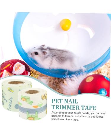 Hohopeti 2 Rolls Sand Trim Strip Hamster Nail Trimming Tapes Nail Trimmers Small Hamster Wheel Hamster Wheel Stickers Anti-skid Trimming Tape Wheeled Non-woven Fabric Exercise Wheel 280x8cm As Shown - Buy Online on GoSupps.com
