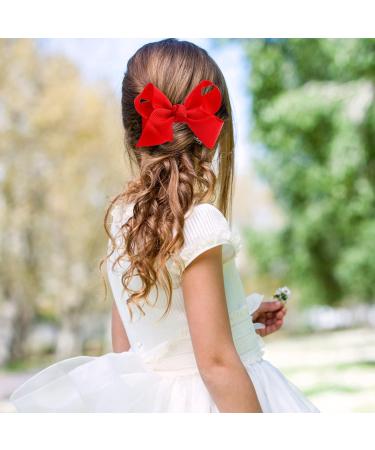Yolev 6PCS Hair Bows for Girls - Hair Accessories for Teens, Toddlers & Kids - Red Hair Clips (6, 4, 3 Sizes) - Buy Online on GoSupps.com