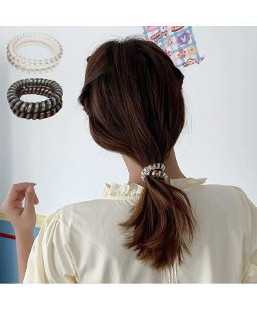 Colorful Spiral Hair Ties for Women - Stylish Ponytail Holders & Scrunchies - Hair Accessories for Teens & Girls - Buy Online on GoSupps.com