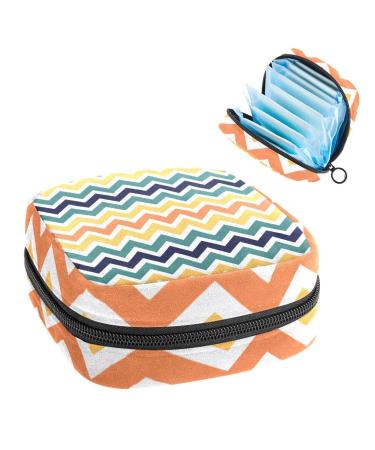 Women's bonds storage pockets Stillpad holder colorful ripple portable period kit pocket feminine product bag for women girls color4
