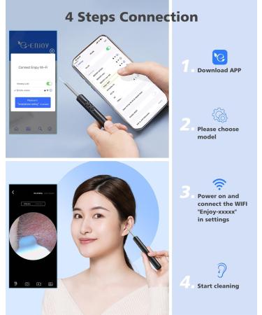 Ear Wax Removal Tool with 1920p Camera, Wireless Earwax Cleaner Otoscope Kit with 8 Pcs for iPhone & Android - Buy Online on GoSupps.com