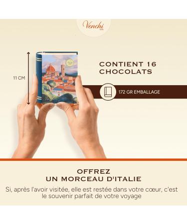 Venchi - Mini Livre en M tal Florence avec Chocolats Cremino Assortis 172 g - Id e Cadeau - Sans Gluten - Buy Online on GoSupps.com