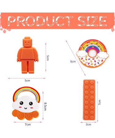 Sensory Chew Necklace for Kids - Orange Silicone Chewy Teether with Adjustable Buckle for Autism, Teething, Anxiety, ADHD - Pain Relief Oral Motor Chewing Pendant Toy - Buy Online on GoSupps.com
