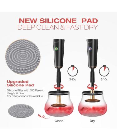 NICARE Premium Makeup Brush Cleaner & Dryer - Electric Automatic Brush Cleaner Spinner for Deep Cleaning Makeup Brushes - Beauty Tool for Quick & Efficient Cleansing (Black) - Buy Online on GoSupps.com