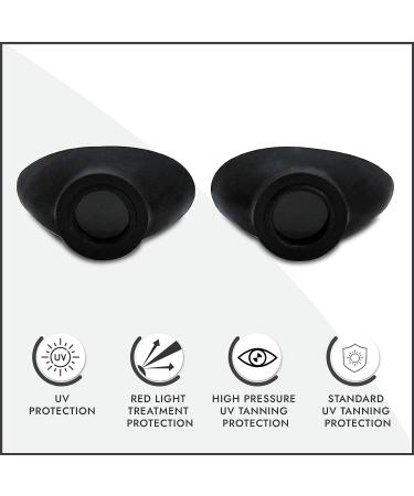 FDA Compliant Super Sunnies Slim Flex UV Eye Protection Tanning Goggles Eyeshields - Black - Buy Online on GoSupps.com