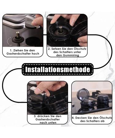 6-Piece Child Lock Stove Protection Grille - Waterproof & Oil-Resistant Safety Knobs for Kids | High Temp Oven Protection - Buy Online on GoSupps.com