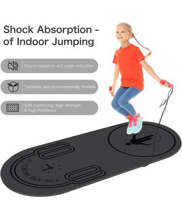 LERYG 8mm Jump Rope Mat - Durable Non-Slip Exercise Mat for Home Gym - 55 x 24 inches, Gray - Buy Online on GoSupps.com