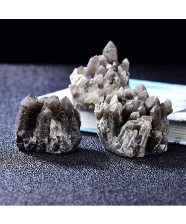 Natural Crystal Rough Crystal Decoration 1PC Natural Crystals Smoke Crystal Cluster Rock Raw Stone Fish Tank Ornaments Gem Ornament Home Decoration Light Grey - Buy Online on GoSupps.com