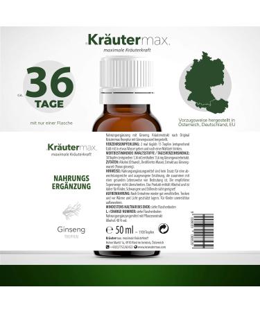  Kr utermax. Kr utermax Ginseng Tincture | Panax Ginseng Drops as a Perfect Addition to Ginseng Capsules or Ginseng Tea | Natural & Vegan | Mother Tincture with Ginseng Root Extract | 1 - Buy Online on GoSupps.com