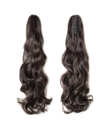 Sego Dark Brown Ponytail Extension - Voluminous Wavy Hairpiece (45cm 140g) for Natural-Looking Style - Buy Online on GoSupps.com