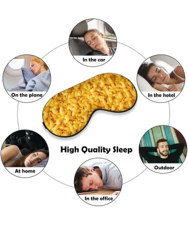 Macaroni Cheese Sleep Mask for Women | Adjustable Eye Shades with Elastic Strap Comfortable & Fun Sleep Accessory - Buy Online on GoSupps.com