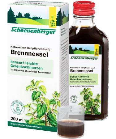 Schoenenberger Nettle Juice - Pure Organic Medicinal Plant (2 x 200 ml) | International Shipping Available - Buy Online on GoSupps.com