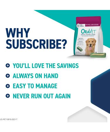 OraVet Dental Hygiene Chews for Large Dogs 30ct - 50lbs+, Pack of 1 - Buy Online on GoSupps.com