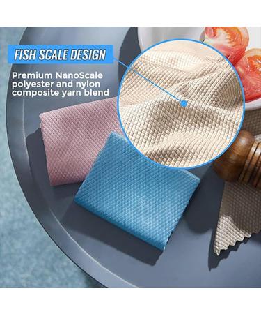 10Pack Probablei Streak-Free Miracle Cleaning Cloths Reusable Microfibre Cleaning Cloths Nano Streak Free Miracle Cleaning Cloths Fish-Scale Streak Free Glass Cleaning Cloth - Buy Online on GoSupps.com