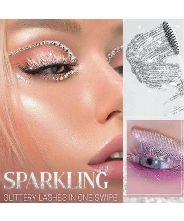 Topper de mascara paillettes de diamant mascara cils scintillants 4D scintillants mascara cils brillants en diamant tincelant pour les f tes et les femmes filles (Argent) - Buy Online on GoSupps.com