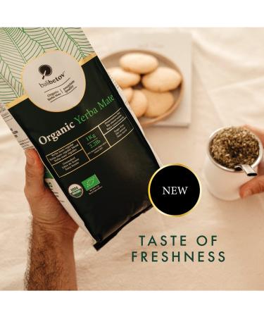 Organic Unsmoked Yerba Mate Tea - 2.2 lb (1 kg) Loose Leaf - Balibetov - Buy Online on GoSupps.com