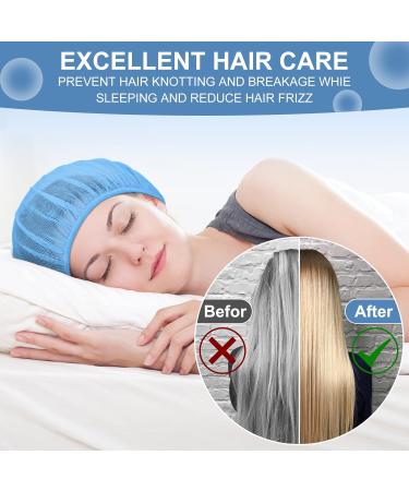 Chuarry 4 PCS Mesh Sleep Bonnet Set for Women - White, Pink, Blue, Black - Buy Online on GoSupps.com