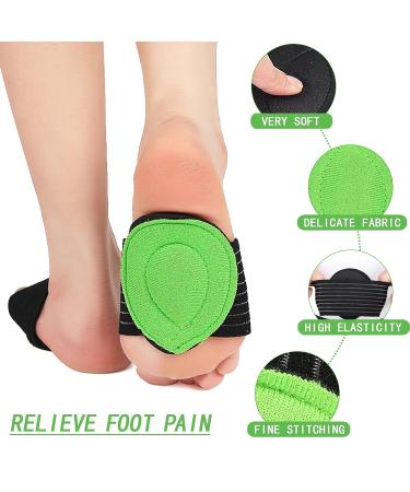 SUBAOQI Plantar Fasciitis Relief Foot Band Support Sleeve - 2 Pair Set for Pain, High Arch, Flat Foot, Heel Spur - Men and Women - Buy Online on GoSupps.com